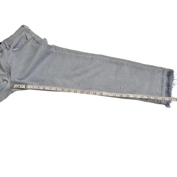 Gap Girlfriend Embroidered Jeans Ankle Light Wash Daisy Flowers Size 2/26 - Picture 12 of 12